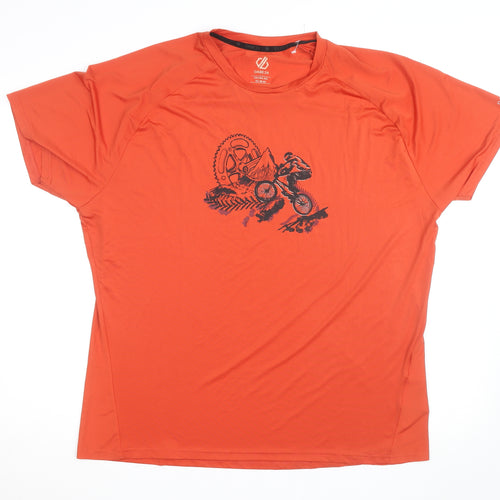 Dare 2b Men's Orange Short Sleeve Cycling T-Shirt XXL Quick Dry