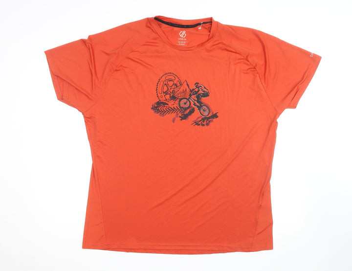 Dare 2b Men's Orange Short Sleeve Cycling T-Shirt XXL Quick Dry