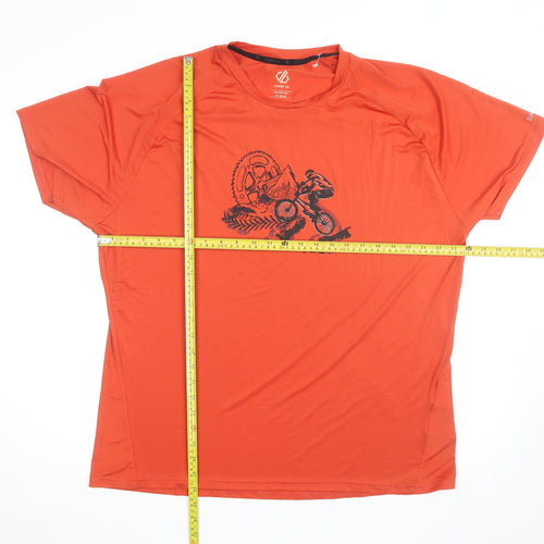 Dare 2b Men's Orange Short Sleeve Cycling T-Shirt XXL Quick Dry