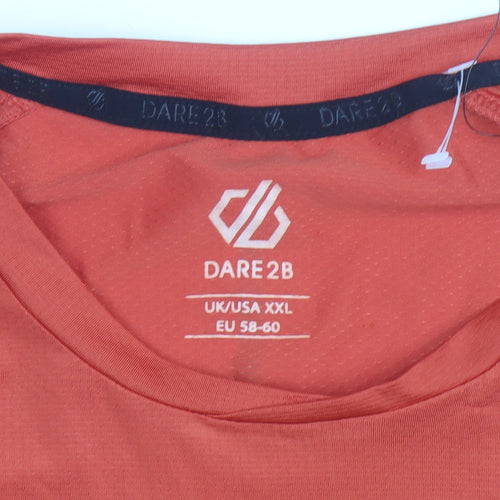 Dare 2b Men's Orange Short Sleeve Cycling T-Shirt XXL Quick Dry