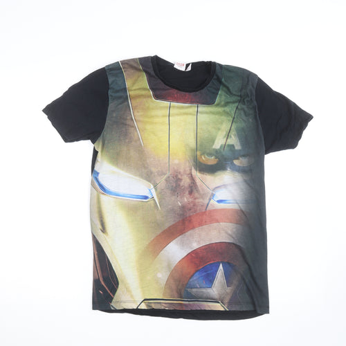Marvel Men's Multicoloured Medium Graphic Print Superhero T-Shirt