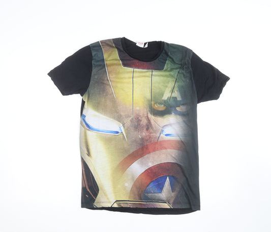 Marvel Men's Multicoloured Medium Graphic Print Superhero T-Shirt