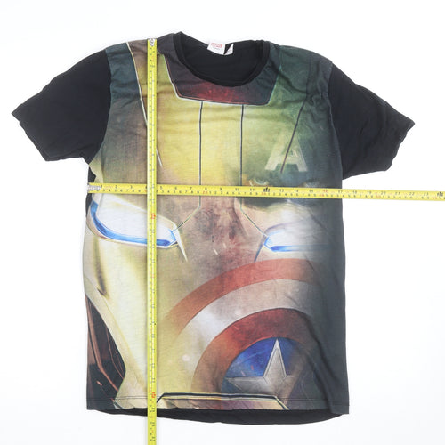 Marvel Men's Multicoloured Medium Graphic Print Superhero T-Shirt