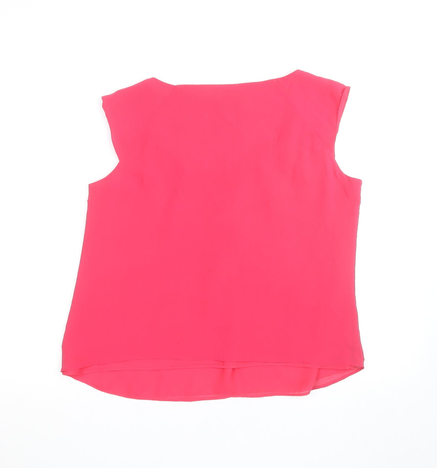 Hobbs Women’s Pink Sleeveless Blouse Size 14 Lightweight Chiffon Top