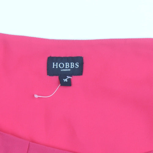 Hobbs Women’s Pink Sleeveless Blouse Size 14 Lightweight Chiffon Top