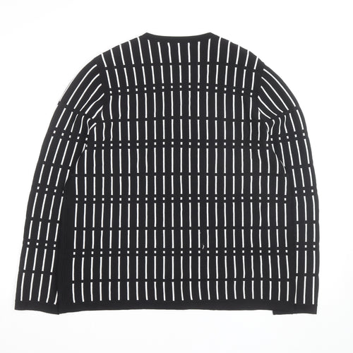 Brax Women's Black Check Knit Cardigan Size 16