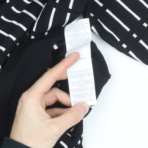 Brax Women's Black Check Knit Cardigan Size 16