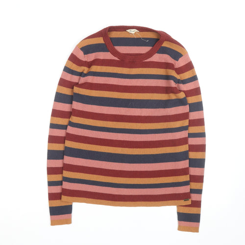 Wrangler Womens Multicoloured XS Striped Knit Pullover Jumper
