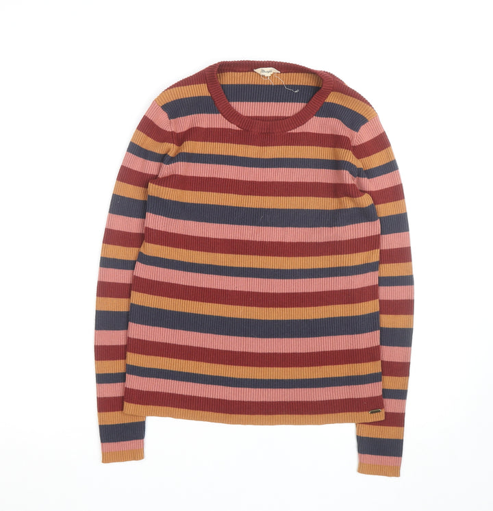 Wrangler Womens Multicoloured XS Striped Knit Pullover Jumper