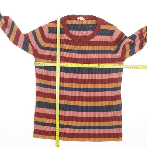 Wrangler Womens Multicoloured XS Striped Knit Pullover Jumper