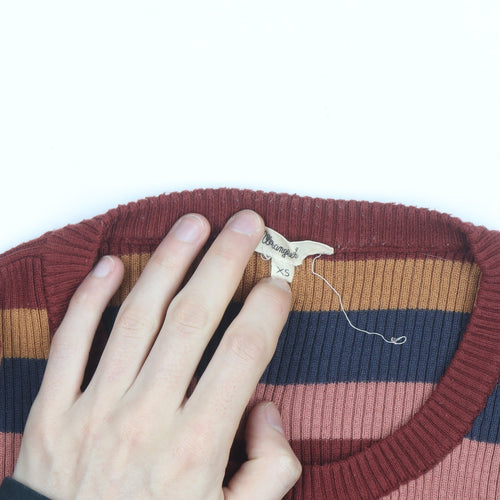 Wrangler Womens Multicoloured XS Striped Knit Pullover Jumper