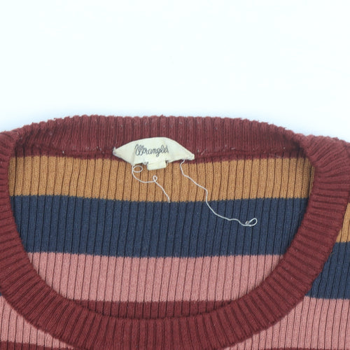 Wrangler Womens Multicoloured XS Striped Knit Pullover Jumper
