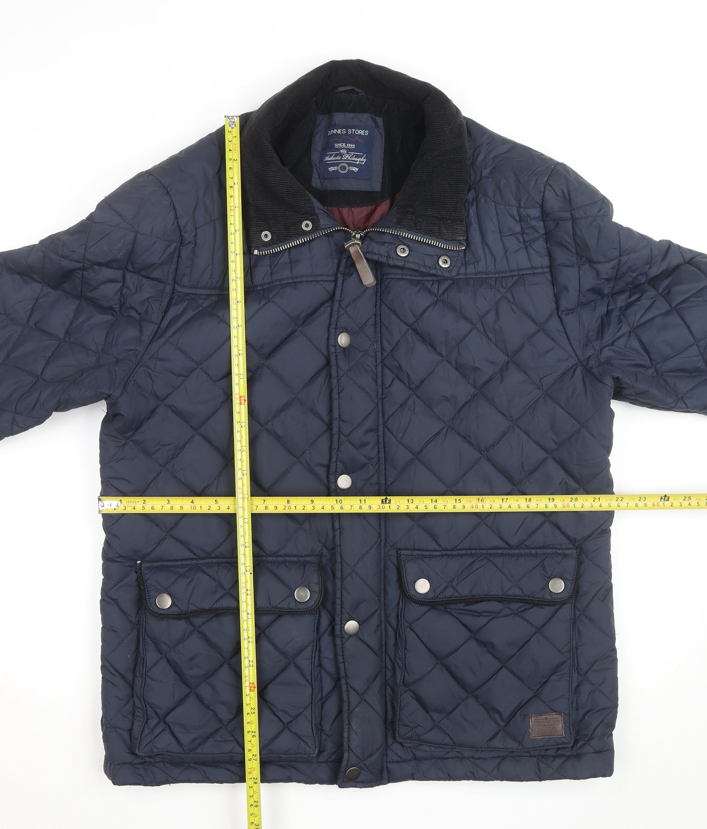 Dunnes Stores Men’s Blue Quilted Polyester Lined Jacket Size L