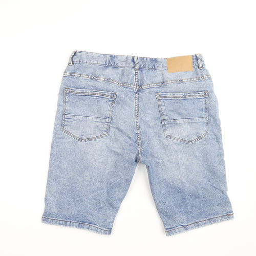 Denim Co. Women Blue Slim Fit Light Wash Denim Shorts Size 34