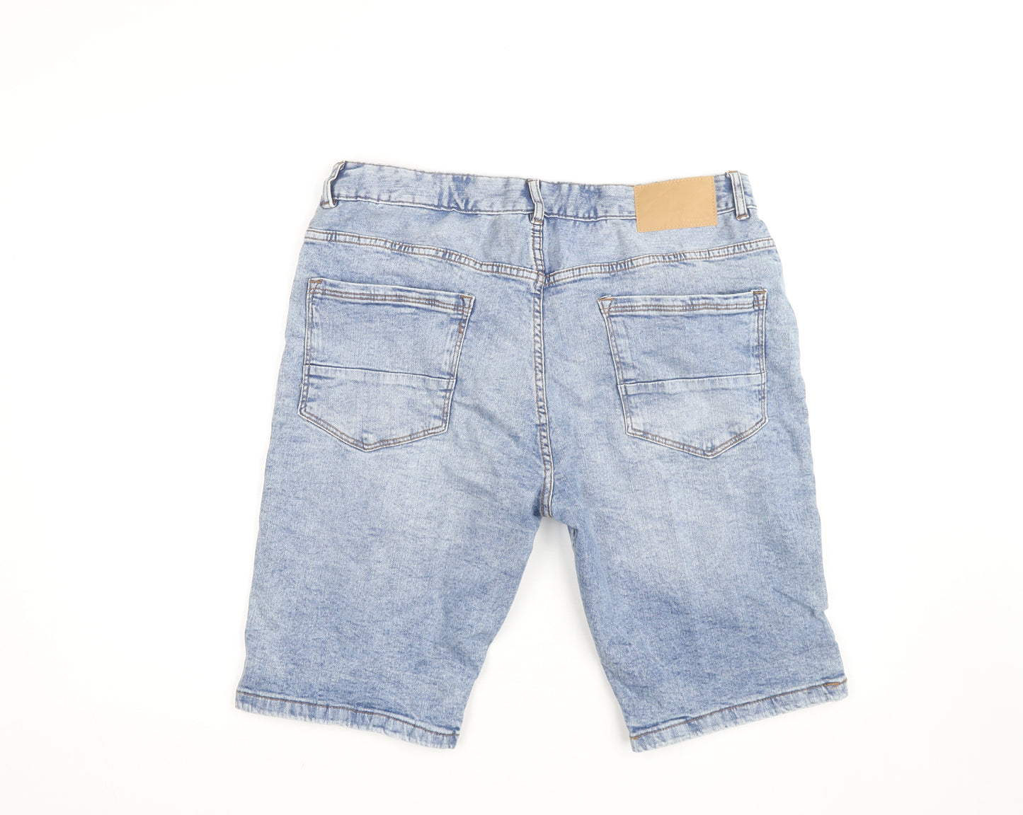Denim Co. Women Blue Slim Fit Light Wash Denim Shorts Size 34