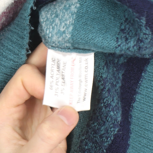 Isle Womens Multicoloured Striped Crew Neck Jumper Size 14