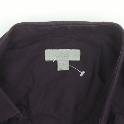 COS Men's Purple Classic Long Sleeve Cotton Dress Shirt Size 41