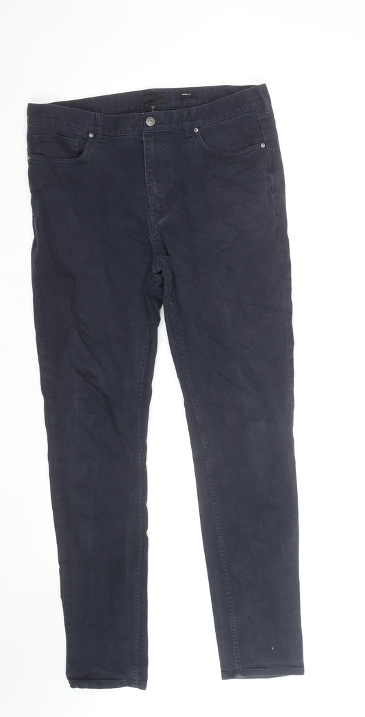 H&M Men’s Blue Skinny Fit Jeans Size 32 Regular Denim