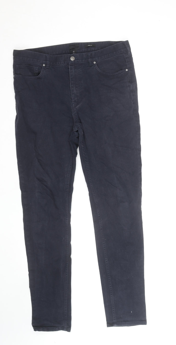 H&M Men’s Blue Skinny Fit Jeans Size 32 Regular Denim