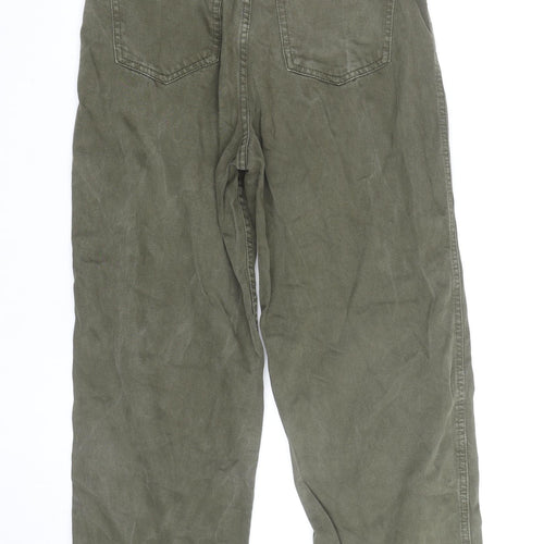 MNG Men's Green Straight Jeans Size S Regular Fit Denim
