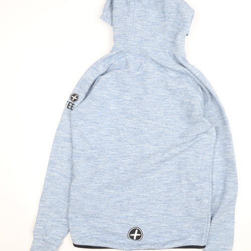 Gym+Coffee Men’s Blue Full Zip Hoodie M Regular Fit Athletic Style