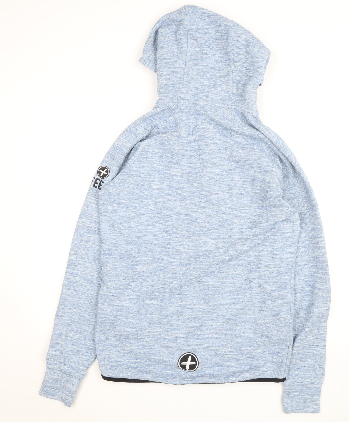 Gym+Coffee Men’s Blue Full Zip Hoodie M Regular Fit Athletic Style