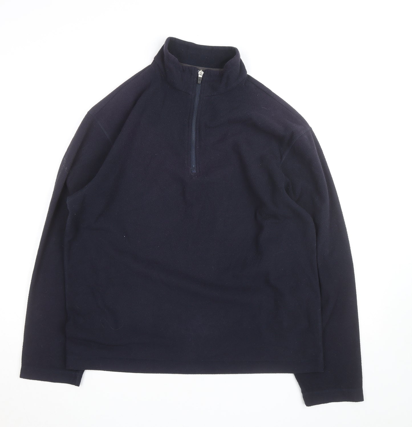 Marks and Spencer Men's Blue Fleece 1/2 Zip Pullover Jacket Size M