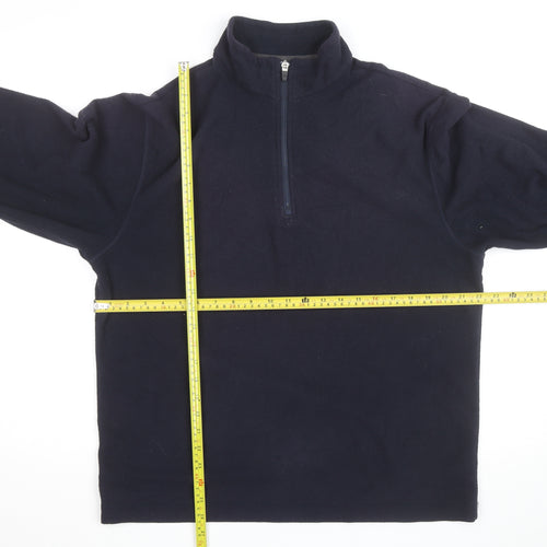 Marks and Spencer Men's Blue Fleece 1/2 Zip Pullover Jacket Size M