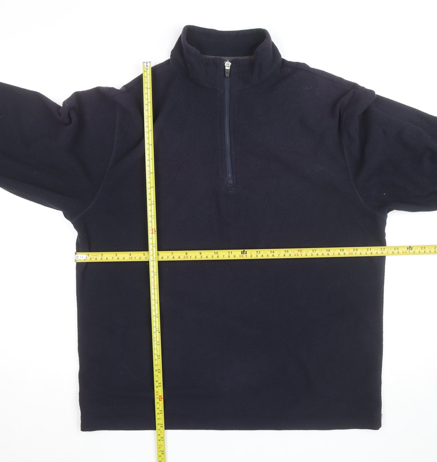 Marks and Spencer Men's Blue Fleece 1/2 Zip Pullover Jacket Size M