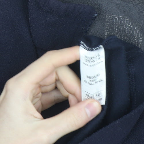 Marks and Spencer Men's Blue Fleece 1/2 Zip Pullover Jacket Size M