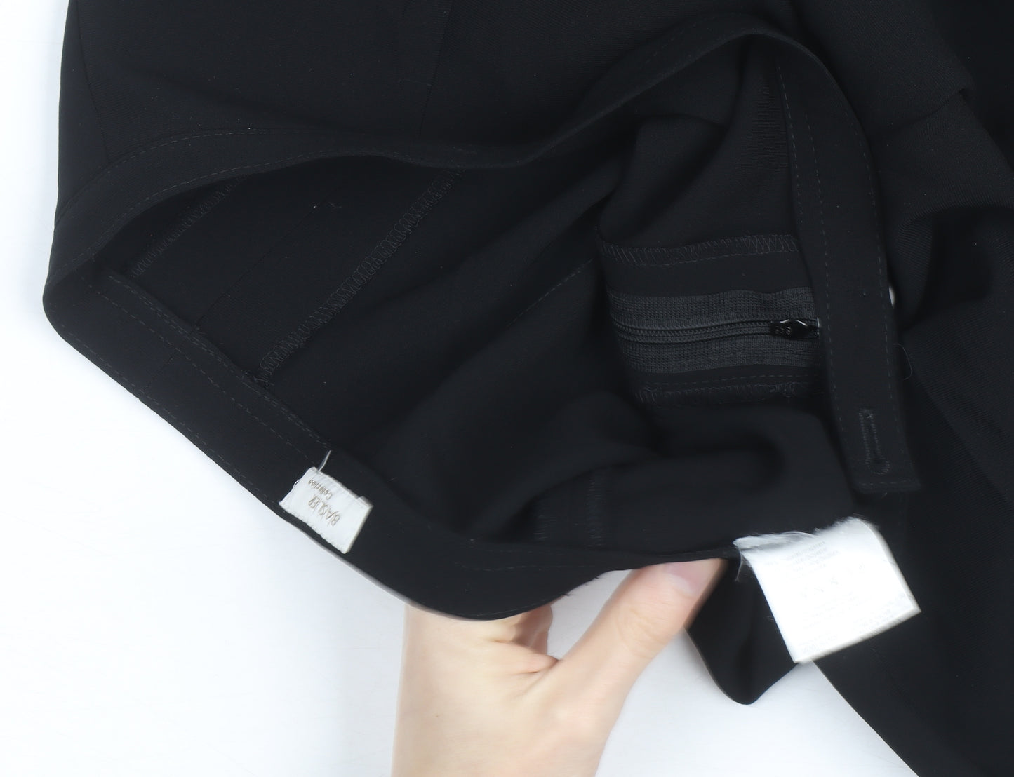 Basler Women's Black Wide-Leg Tailored Trousers Size 12