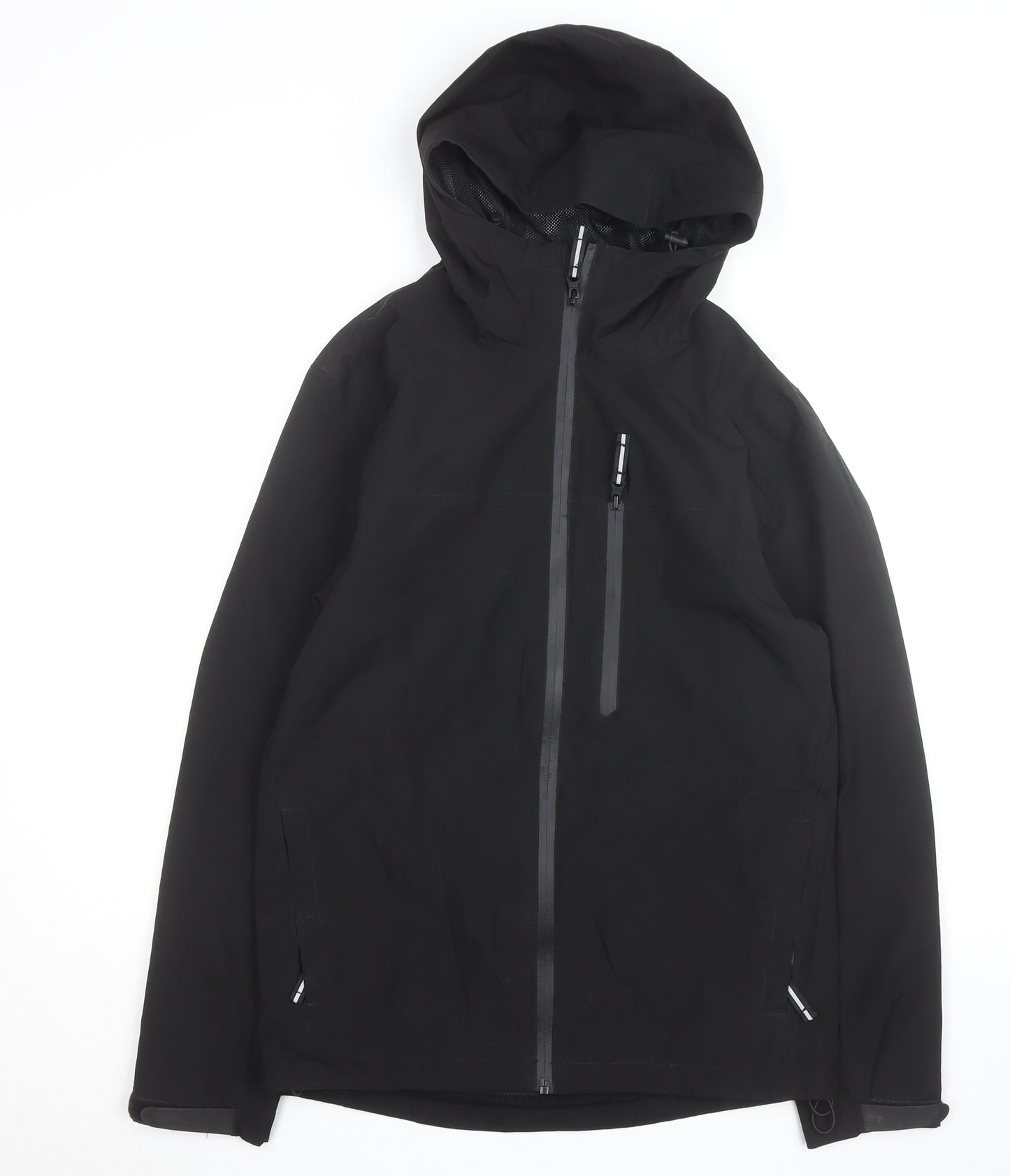 Primark Men's Black XS Waterproof Softshell Hooded Rain Jacket