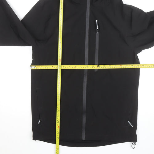 Primark Men's Black XS Waterproof Softshell Hooded Rain Jacket