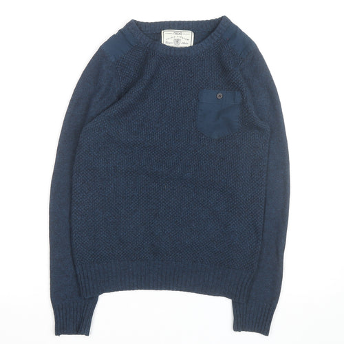 Next Men's Blue Crew Neck Knitted Pullover Jumper Size L