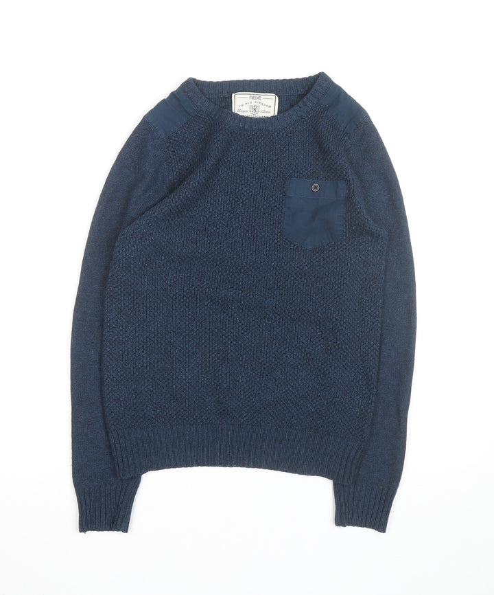 Next Men's Blue Crew Neck Knitted Pullover Jumper Size L