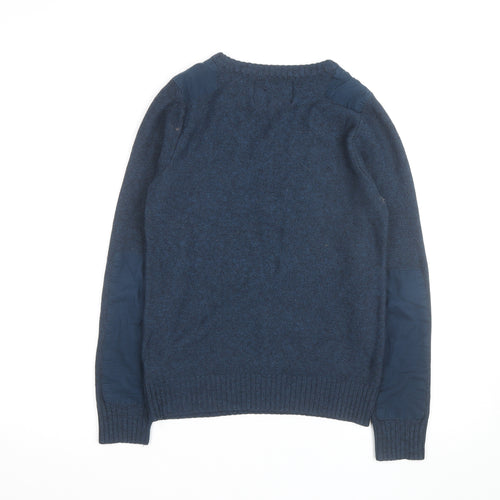 Next Men's Blue Crew Neck Knitted Pullover Jumper Size L