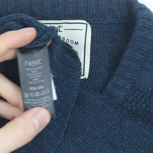 Next Men's Blue Crew Neck Knitted Pullover Jumper Size L