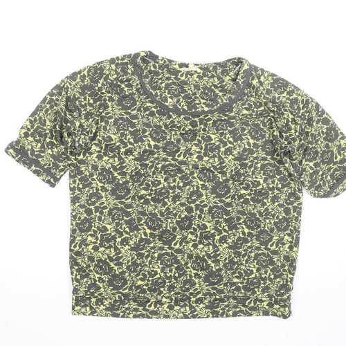 Next Women’s Green Floral Short Sleeve Cotton T-Shirt Size 10