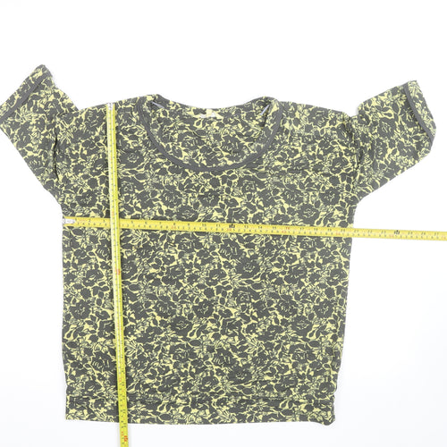 Next Women’s Green Floral Short Sleeve Cotton T-Shirt Size 10