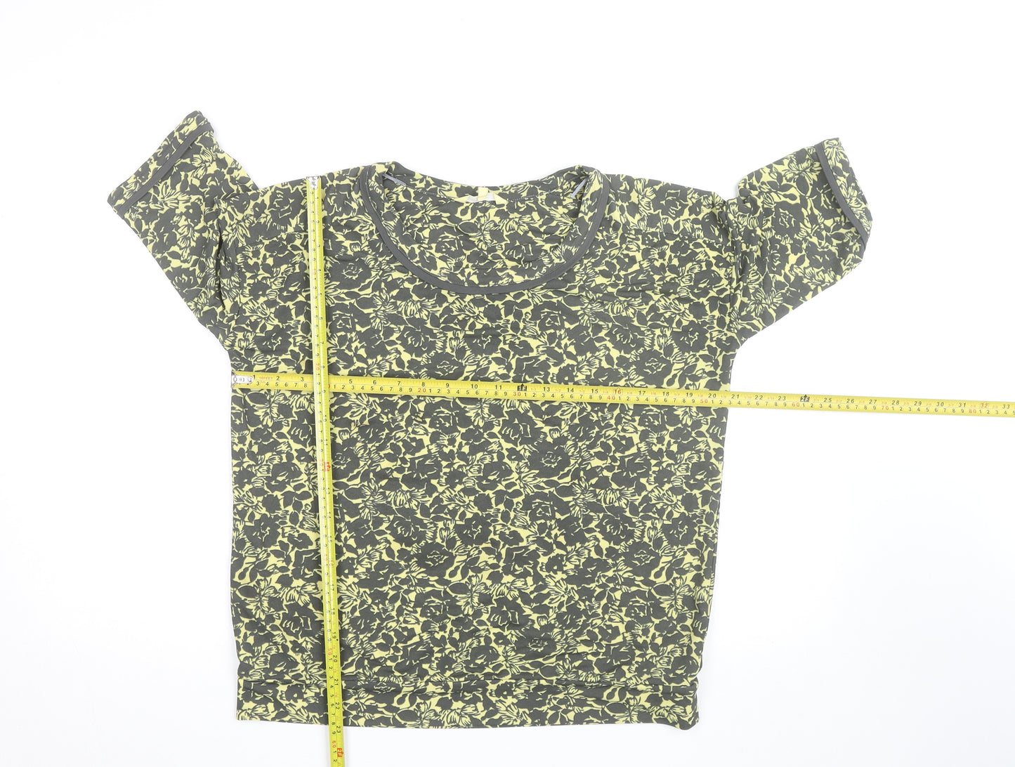 Next Women’s Green Floral Short Sleeve Cotton T-Shirt Size 10