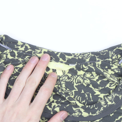 Next Women’s Green Floral Short Sleeve Cotton T-Shirt Size 10