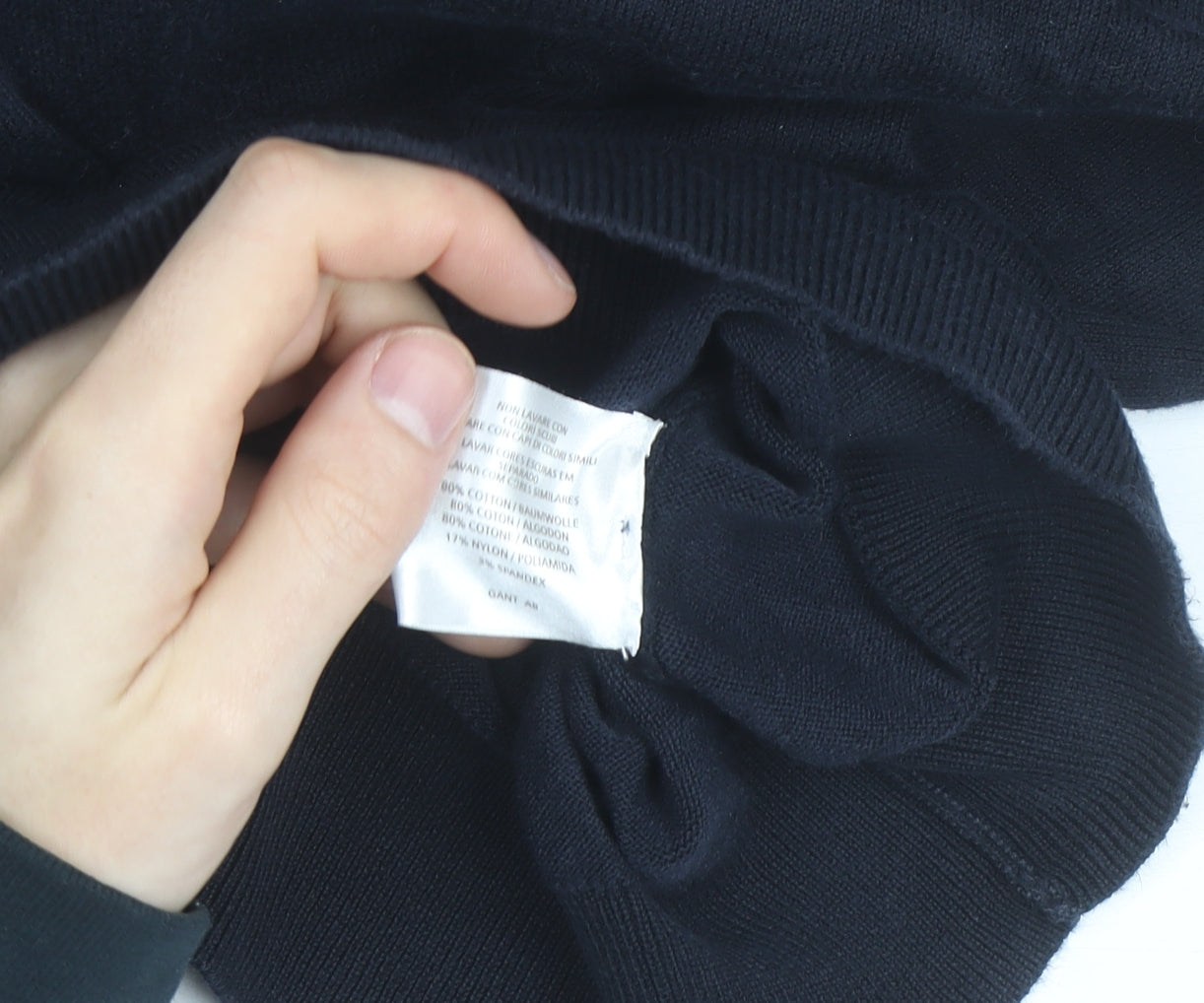 GANT Womens Black Short Sleeve Collared Polo Top Size XL