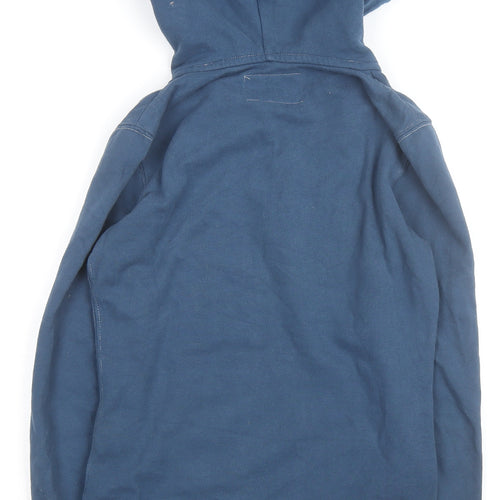 Aeropostale Men Blue Pullover Hoodie S Regular Logo Graphic