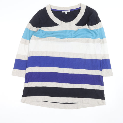 Marks and Spencer Per Una Women's Multicoloured Stripe Knit Top Size 16