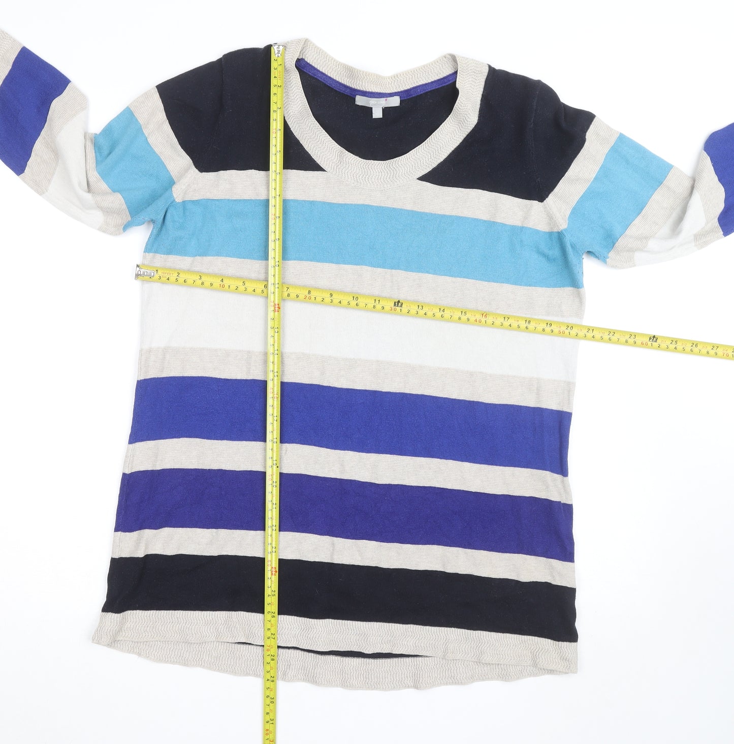 Marks and Spencer Per Una Women's Multicoloured Stripe Knit Top Size 16