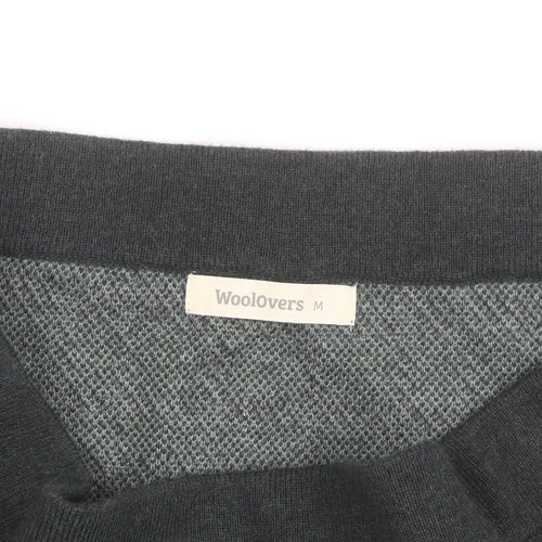 Woolovers Women's Grey Check Knit Pencil Skirt Size M High Waist