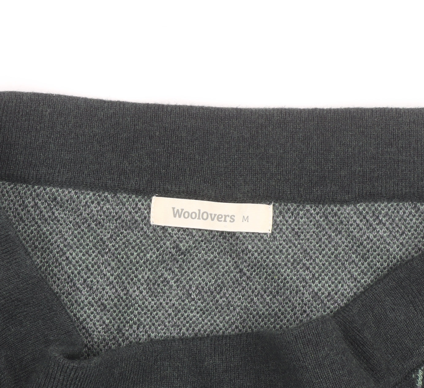 Woolovers Women's Grey Check Knit Pencil Skirt Size M High Waist