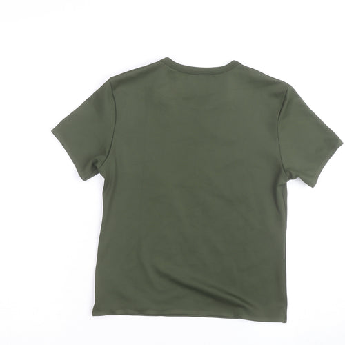 Uniqlo Men's Green Quick Dry Crew Neck Short Sleeve T-Shirt XS