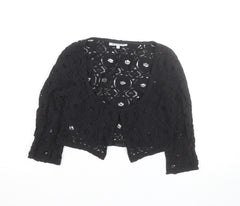 Marcelino Women Black Lace Cropped Blouse Size 12