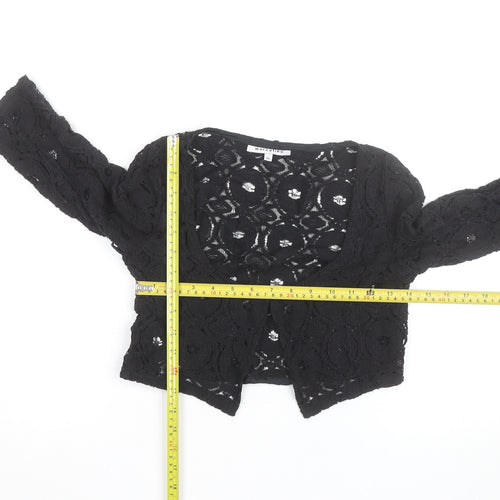 Marcelino Women Black Lace Cropped Blouse Size 12